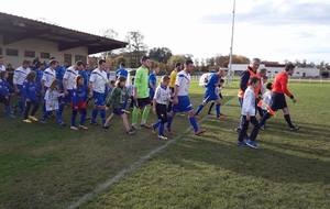 Entrée sur le terrain avec les seniors